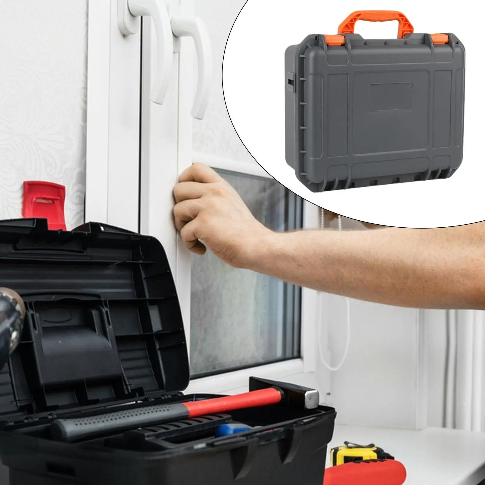 Tool Box Portable Storage Organizer for Hardware Workplace Composite Buckle