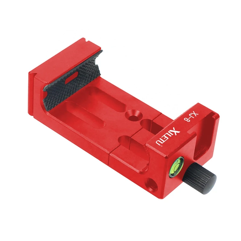 2X XILETU XJ-8 staffa per testa del treppiede Clip per supporto per telefono cellulare per torcia del telefono Micro-telefono rosso e nero
