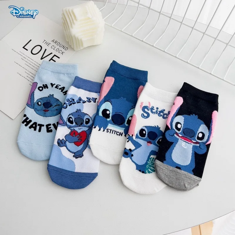 Disney Cartoon Stitch Socks Cute Short Socks Men's and Women's Cute Stitch Children's Socks 1 Pair Set