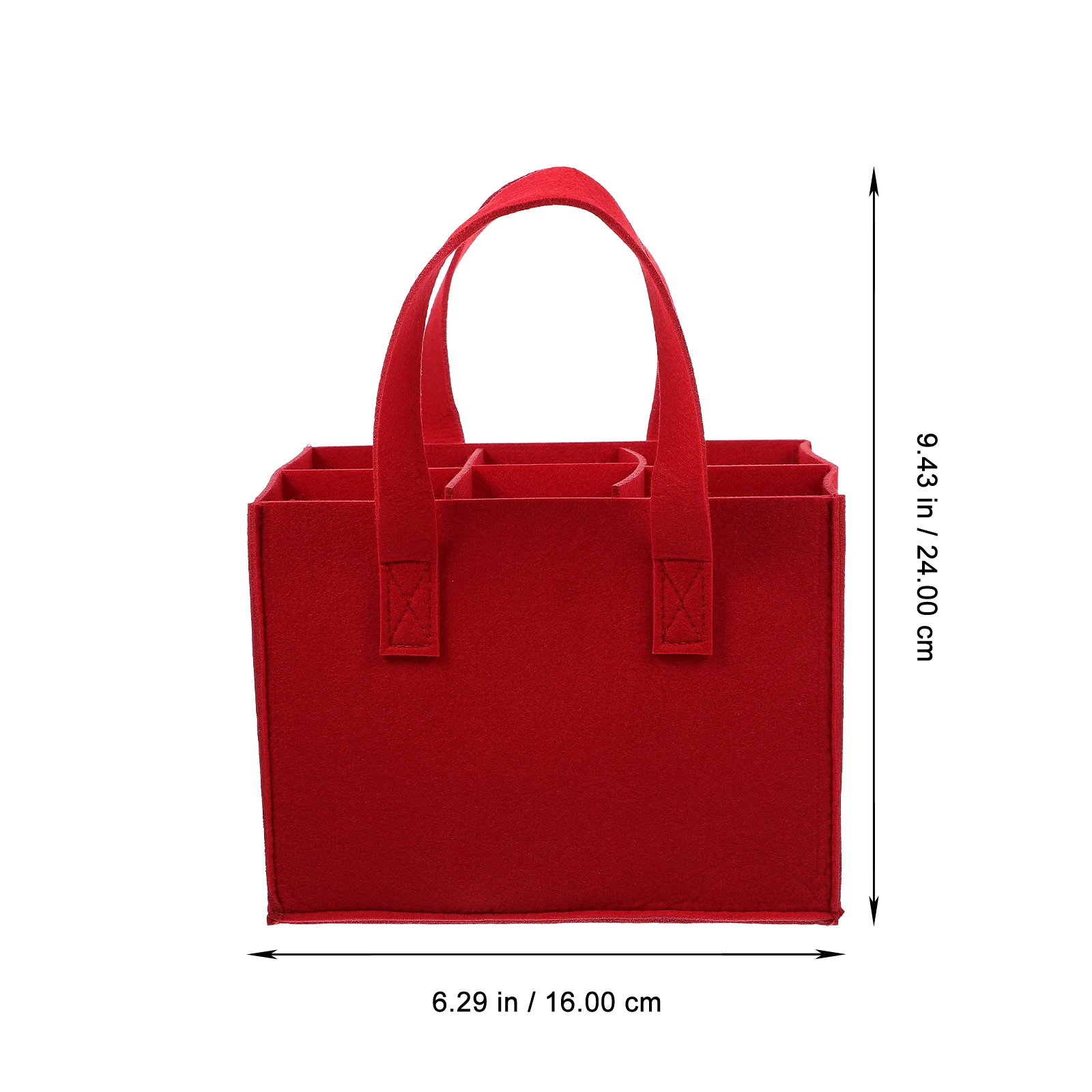 

2 Pcs Wine Bag Gift Tote Bottle Bags for Travel Carrier Carrying Red Portable Storage