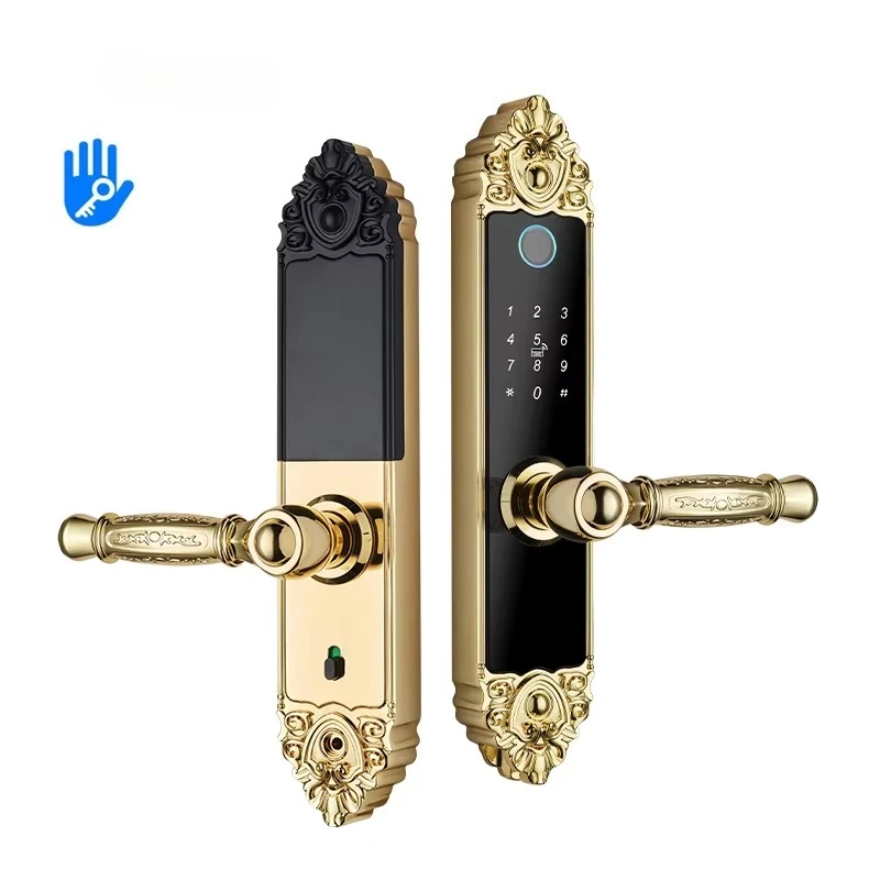 European Style Fingerprint Password Security Door Lock Wholesale Factory Selling TTlock&TUYA Version Optional