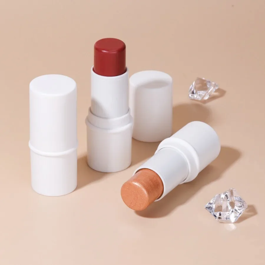 Bâton de surligneur de tube blanc, imperméable, longue durée, paillettes, bronzant de contour, illuminateur de contour, marque privée, 6 couleurs, 256