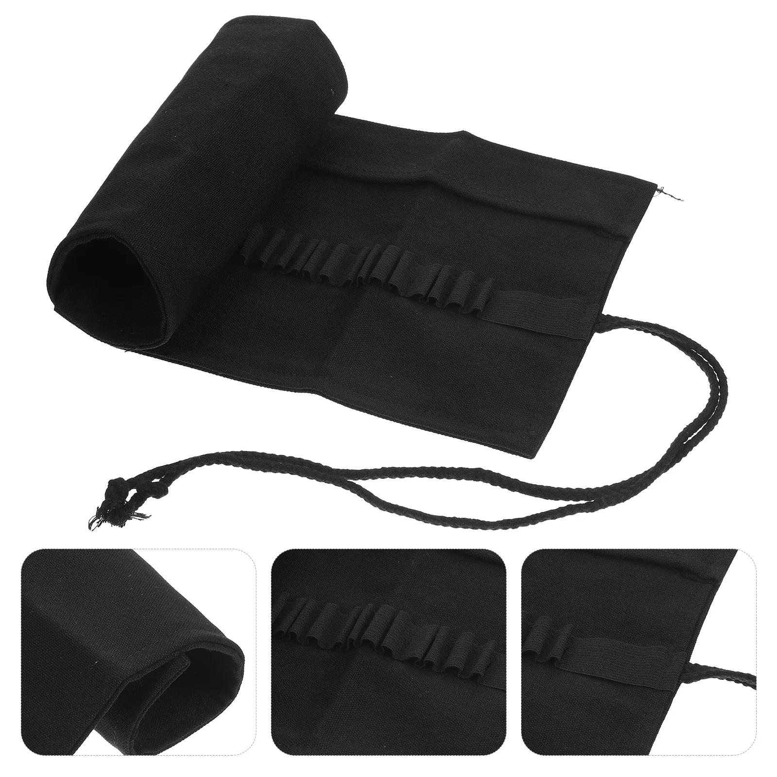 

Canvas Pencil Roll Up Case Soft Durable Protective Roll Up Pouch Pencil Organizer Portable Storage Bag Pen Wrap Organizer