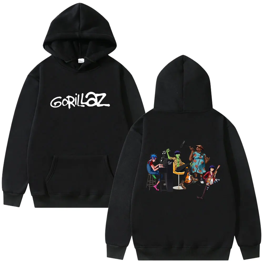 

Rock Band Gorillaz Hoodie Male Vintage Oversized Pullover Men Women Hip Hop Gothic Retro Streetwear Men's Casual Fleece Hoodies