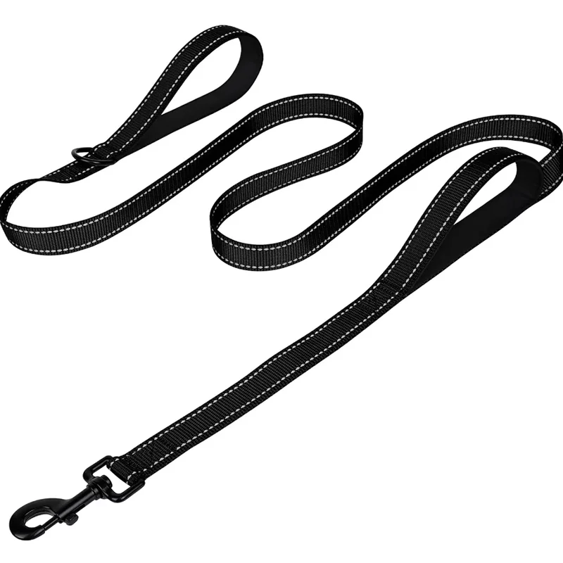 Correa para Perro de Alta Resistencia con Doble Asa y Tiras Reflectantes para Seguridad Nocturna - Ideal para Razas Grandes y Extra Grandes - Perfecta para