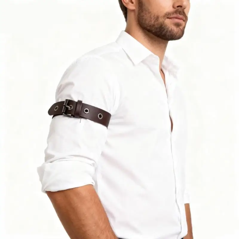 

39BD Elegant Black Armbands Designed To Secure Shirt Sleeves During Business Or Casual Occasion Fashionable Arm Cuffs