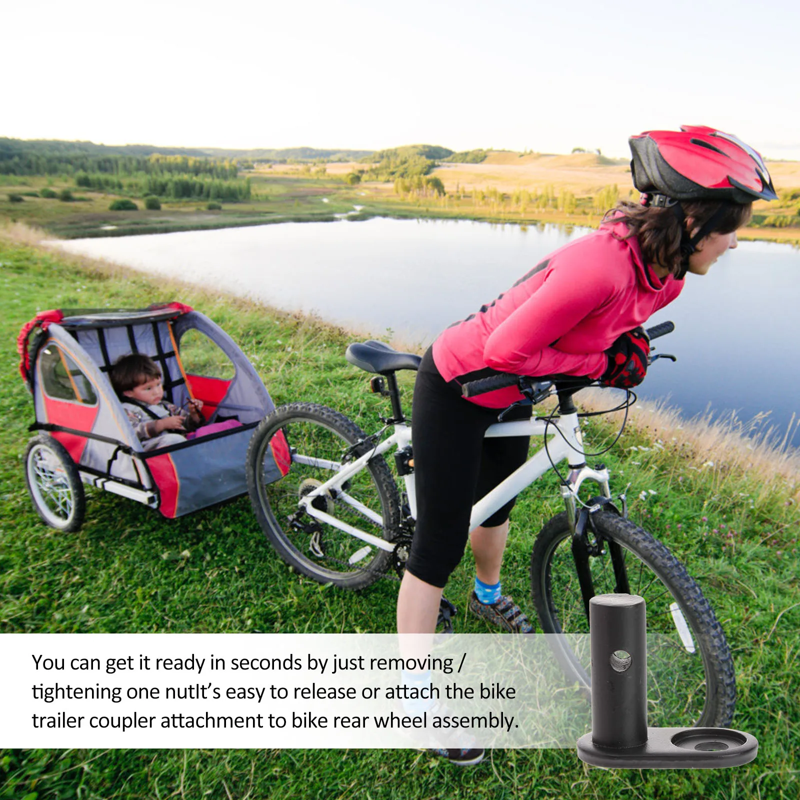 

Bicycle Trailer Accessories Steel Hitch Angled Coupler Attachment for s Bike Easy Install Durable Trailer for Rear
