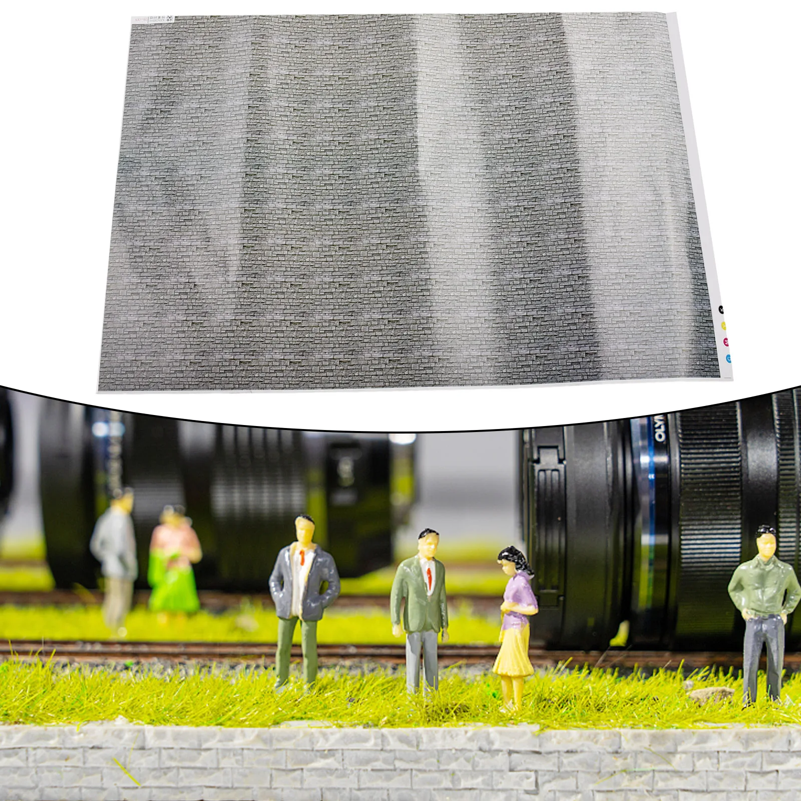 

Simulation Self-adhsive Wall/Floor Sticker Materials DIY Model Making Building Kits Indoor Dollhouse Decoration For Diorama