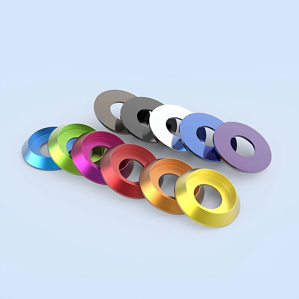 5pcs M2 M2.5 M3 M4 M5 M6 M8 Colorful Aluminium Alloy Washers For ISO7380 Button Head Screw Aluminum Spacers Fit Hex Socket Bolt