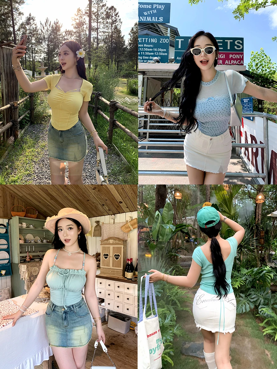 

Джинсовая юбка с вышивкой в виде букв и декоративными прорезями, расклешенная, для женщин, стандартный крой, средняя талия, хлопок.