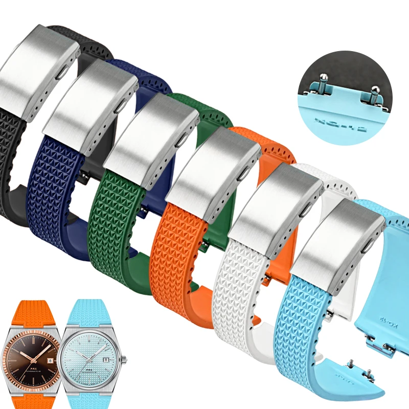 

Premium FKM Rubber Replacement For Tissot PRX T1374007 A/410A CTS Adjustable Design Quick Release Spring Bars11mm 12mm