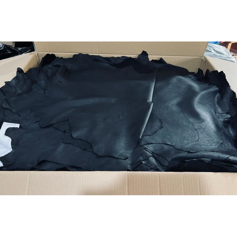 

Defects Black Water-Dyed Sheepskin Glove Leather Handmade DIY Leather Material