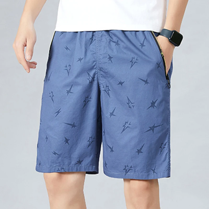 Men\'s Short Pants Zipper Pocket Bermuda Shorts Summer Hot Cotton Linen Casual 6XL Hawaii Beach Hombre Baggy Plus Size Shorts