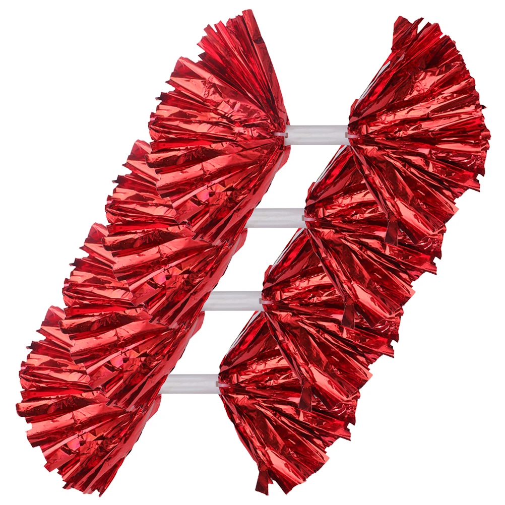 

4Pcs Cheer Pom Poms Durable Pet Material Bright Colors for Sports Dance Party Cheerleading Performance Cheer Pom Poms