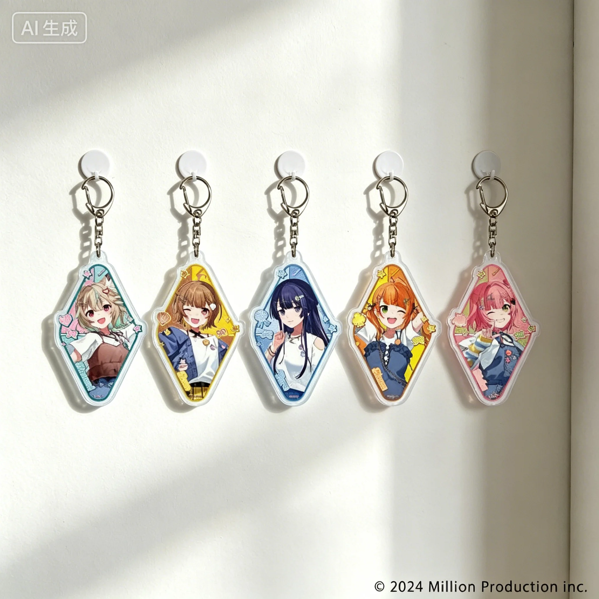 Llaveros acrílicos de Million Production VTuber Amakami Konomi Otonose Raco, decoraciones para bolsos, regalos para amigos