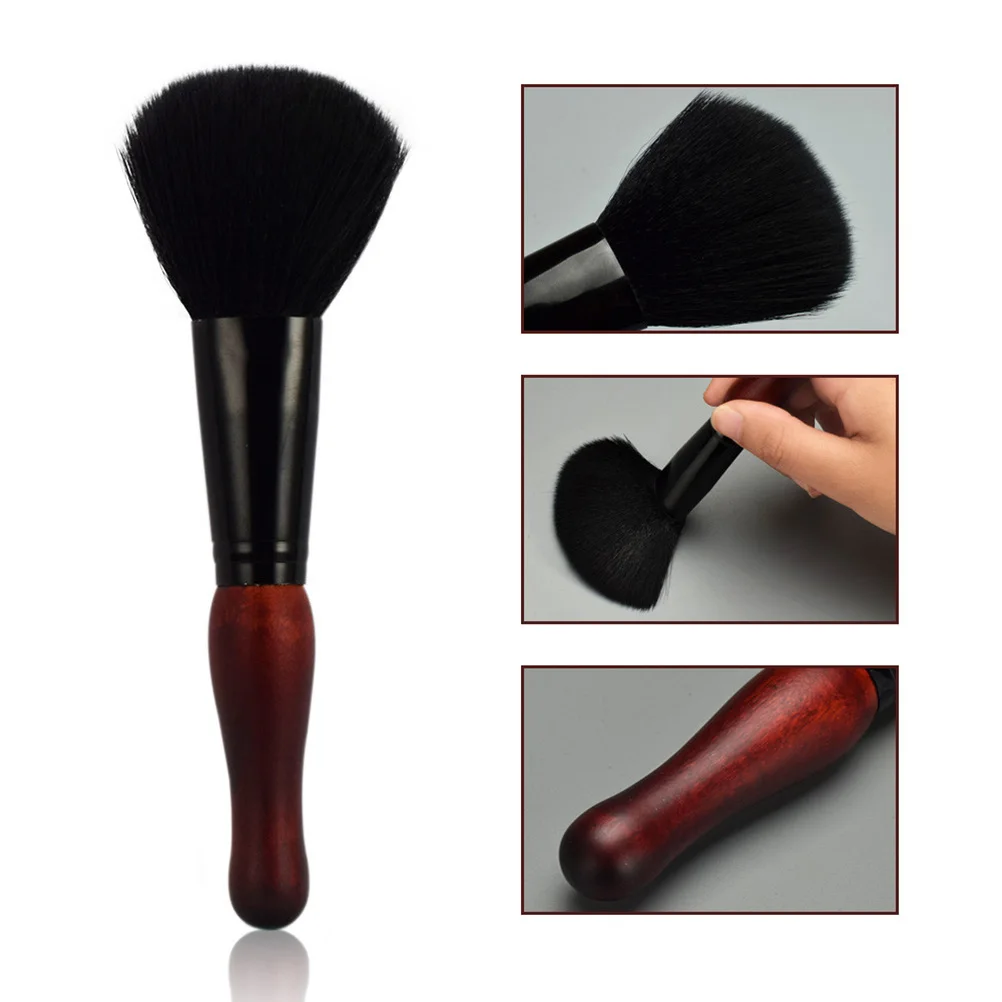 Blusherborstel met houten handvat Premium nylonvezel voor gezichtspoeder Blush-toepassing Natuurlijke afwerking Dagelijkse professionele make-up Dames