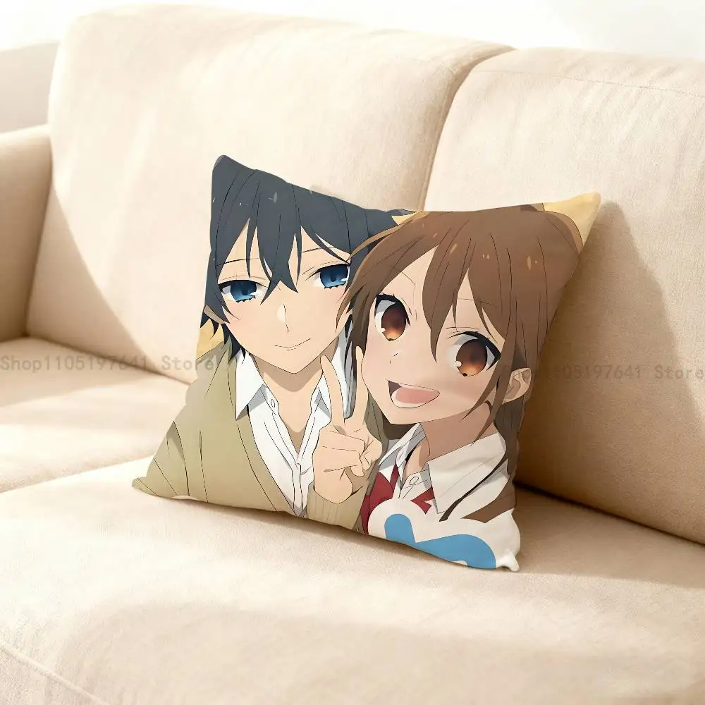 

Anime H-Horimiya Pillow Case For Sofa Decor Car Office Room Printing Cushion Cover Decorations and Protector
