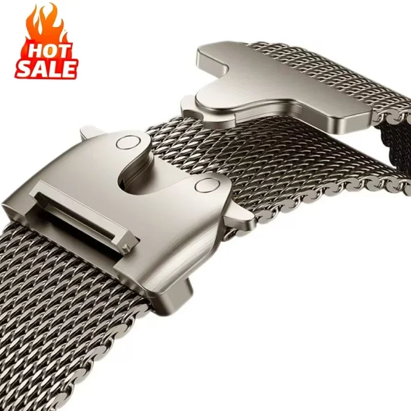 Cinturino ad anello milanese per cinturino Apple Watch Ultra 2 49mm 46mm 45mm 44mm 42mm metallo in acciaio inossidabile per iWatch serie 10 9 8 7 6 5 4