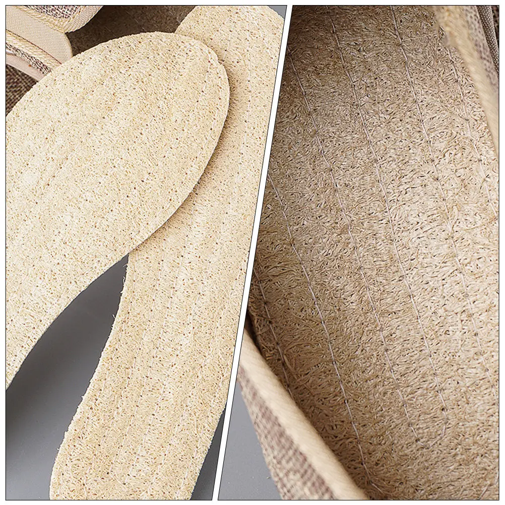 1 Par de Plantillas de Lufa Transpirables para Zapatos, Control de Olor, Amortiguación, Absorción de Sudor, Cuidado de los Pies, Almohadillas para Zapatos