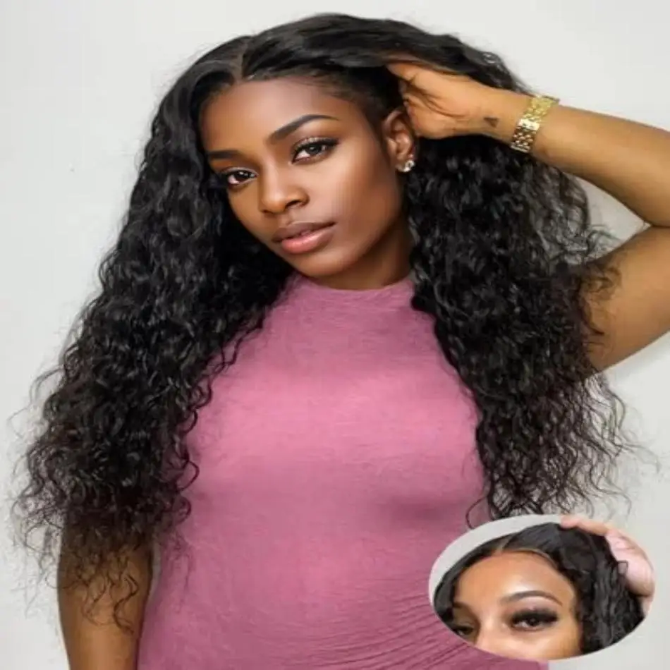 

30 40 Inch Ready to wear Curly Glueless Wig Human Hair Lace Frontal Wigs For Women 5X5 4X4 Brazilian Remy Choice Wavy Cheap Wig