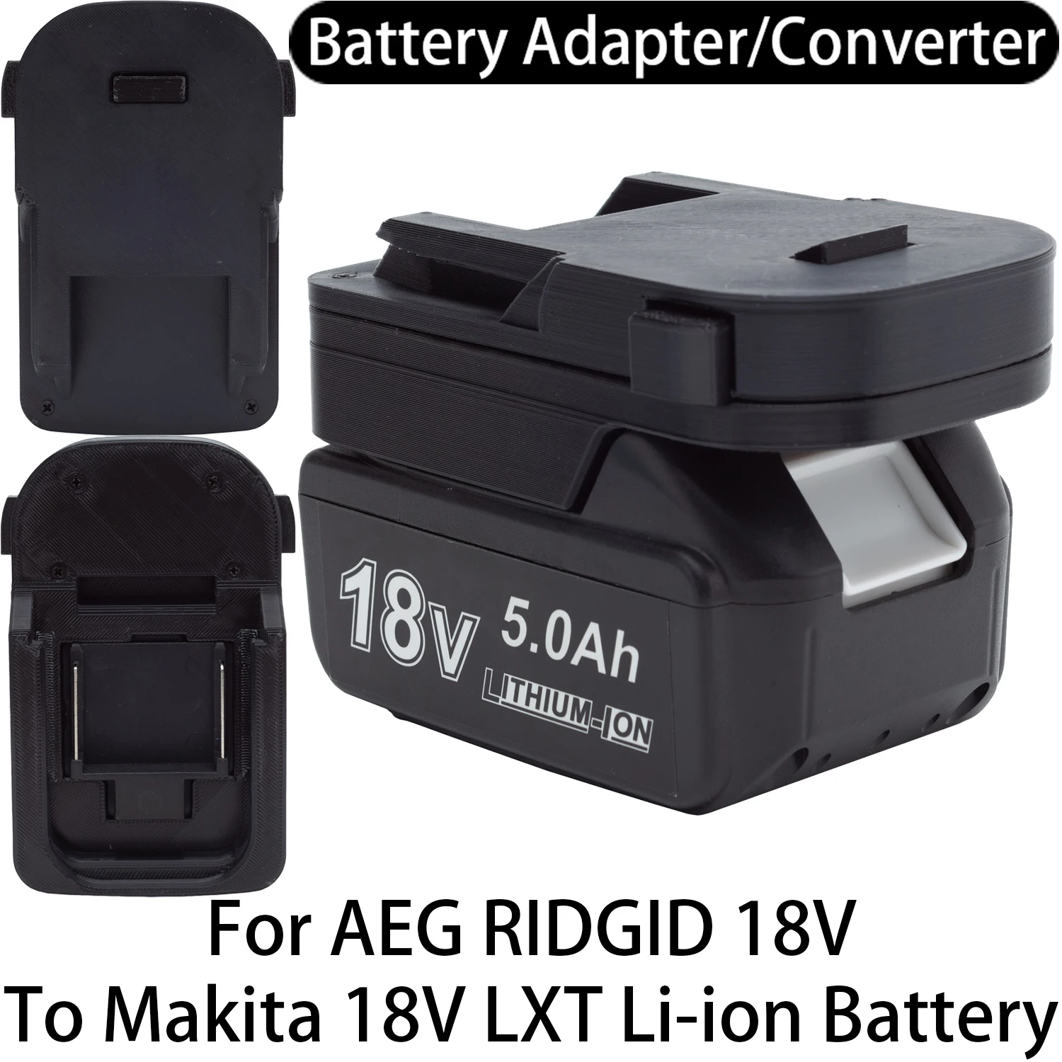 Adapter Converter For AEG RIDGID 18V Li-ion Tool To Makita 18V LXT Li-ion Battery Adapter Converter Power Tool Accessory