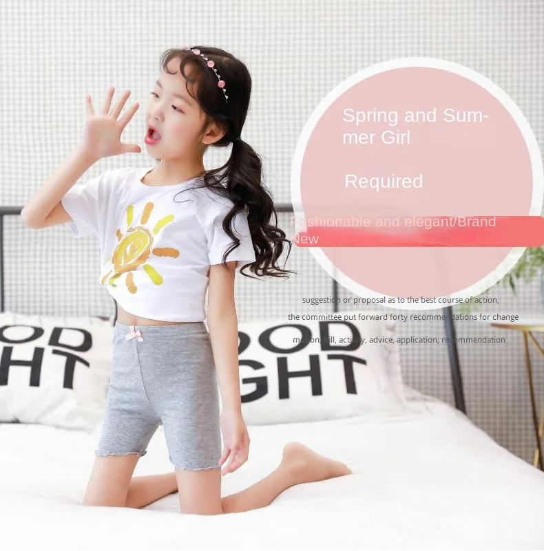 2 teile/los Mädchen Sicherheits shorts 2024 Sommer Kleinkind Kinder solide modale Shorts Hosen Teenager Höschen Kinder Sicherheit kurze Unterhosen – Detail 1