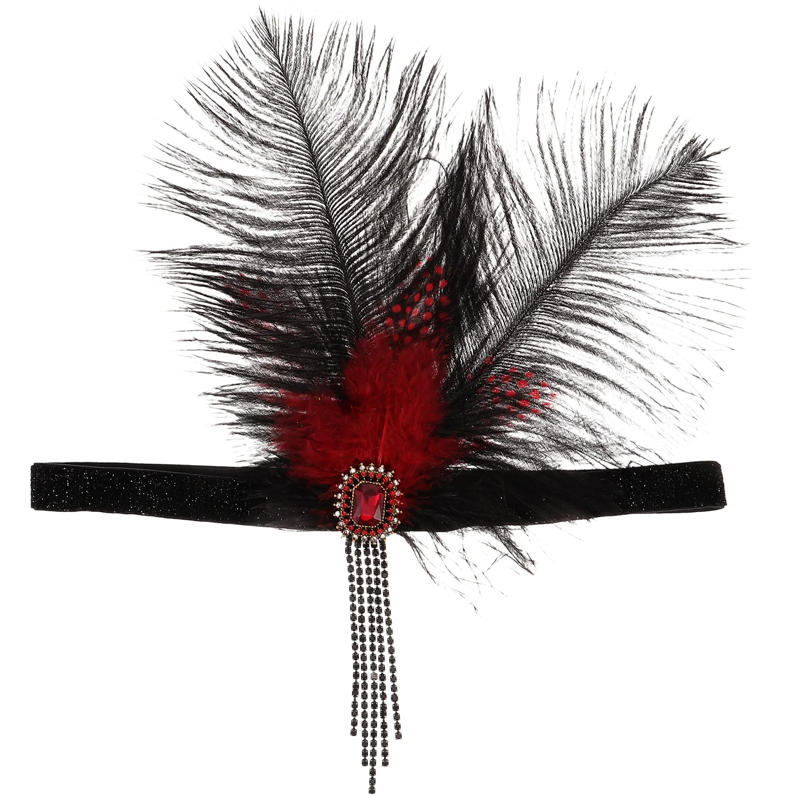 

Plume Headband Women Vintage Hair Band Forehead Headdress Cosplay Party Accessory Lightweight Hairpiece Costume Wedding
