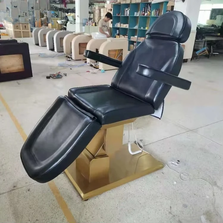 Beauty Salon Lash Chair Massage Table Furniture Cosmetic Bed Electric Lifting Stainless Steel Base Tattoo Facial Bed