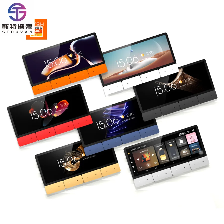

STLF 6.2 Inch Smart Monitor With Build in Relay and Speaker Button Switch Scene Switch Tuya Touch Central Control Panel