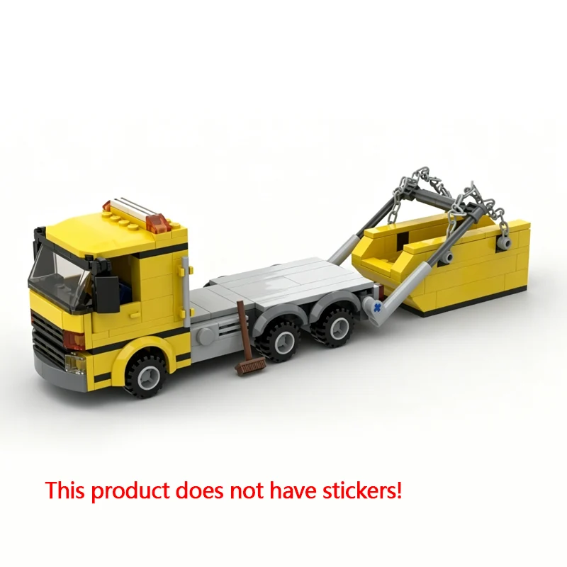 230PCS Skip Hook Lift Truck Model MOC Bouwstenen Stad Auto Modulaire Technologie Kinderen Vakantie Geschenken Monteren Speelgoed Pak