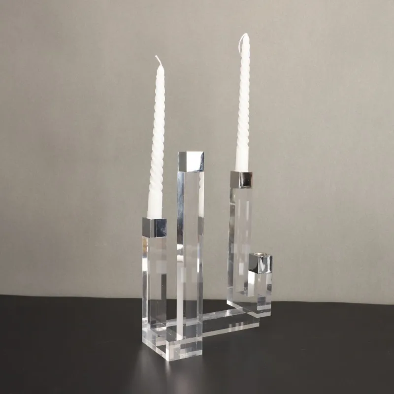 

Acrylic Transparent Candle Holders Modern Elegant Luxury Candlestick Tables Holders Decoration Candlesticks Living Rooms