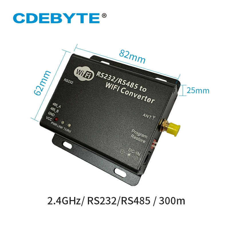 Imagem -02 - Wifi Servidor Serial 100mw Iot Uhf sem Fio Transceptor Módulo Transmissor Receptor E103-w02dtu Cc3200 2.4ghz 20dbm Rs232 Rs485