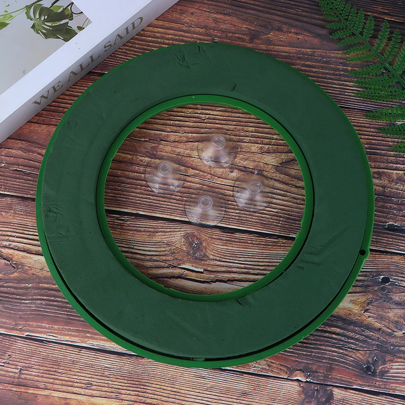 1Pc Round Wreath Base Floral Foam Rings Foam Floral Wreath Flower Arrangements Blocks Hoop Ring Wedding Funeral Supplies