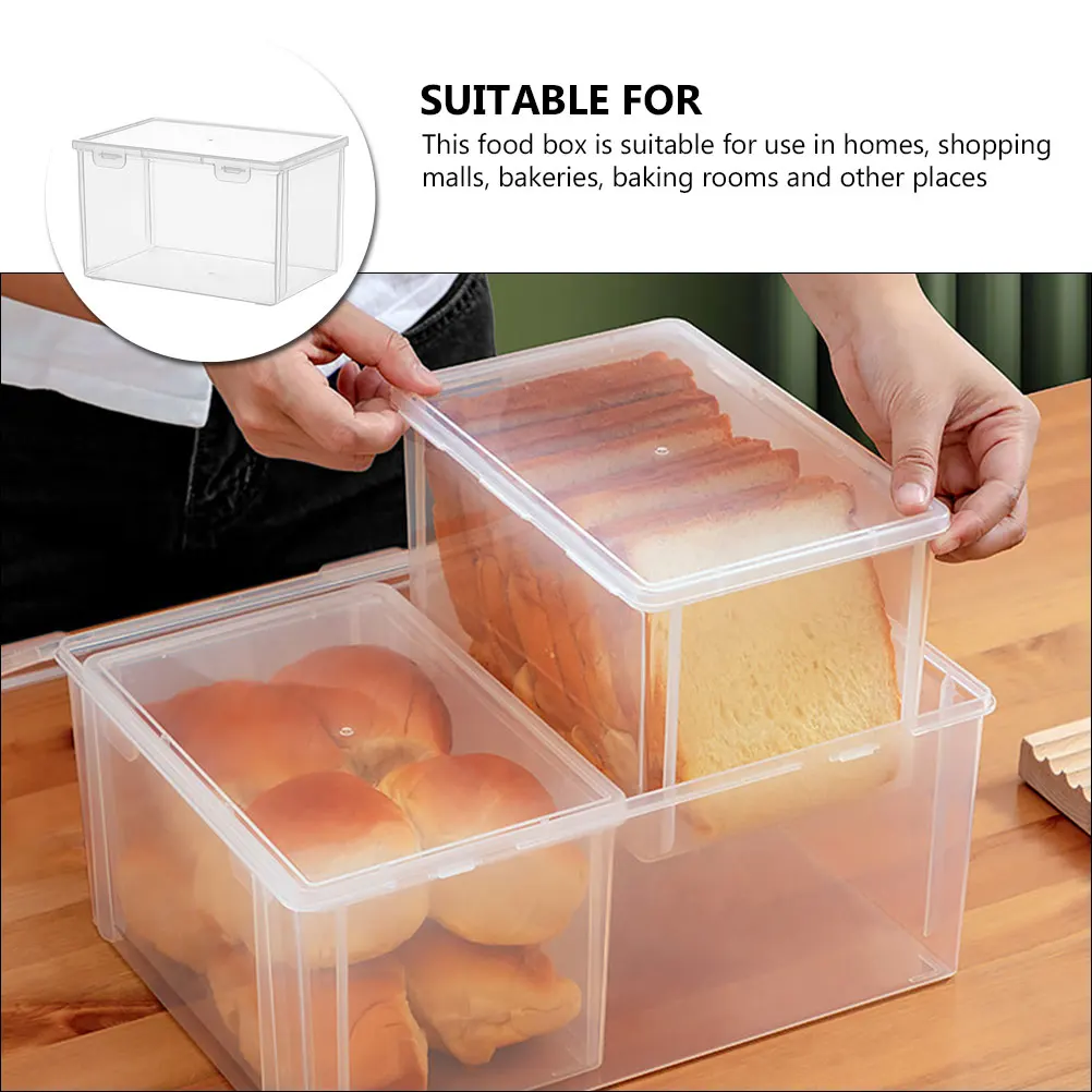 

Food Grade Bread Storage Box Loaf Container Fridge Fruit ganizer Kitchen Pantry Baking Bread Pocket Room Household
