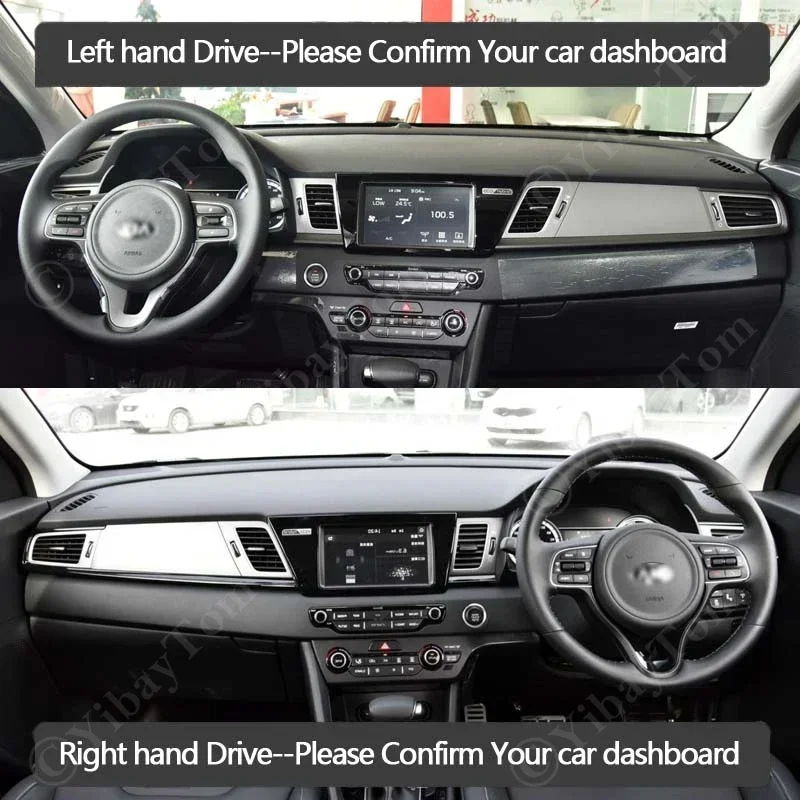 Car Dashboard Sun Shade Cover for Kia Niro DE Hybrid E-Niro 2017 2018 2019 Mat Avoid Light Pad Anti-UV Non-Slip Carpet