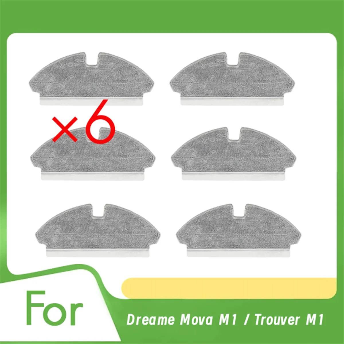 6 Pcs for Dreame Mova M1 / Trouver M1 Rag Cleaner Parts Replacement Ultra Durable Accessories