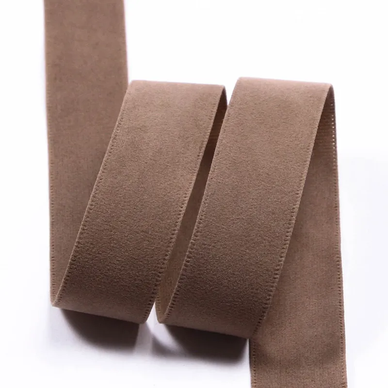10 Yards/Roll Solid Color Double Face Suede Blank Pressing Velvet Ribbon for DIY Bows Cap Crafts Clothing Accessories