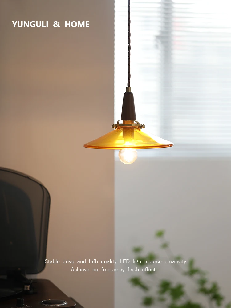 Middle aged bedside pendant light Japanese retro nostalgic homestay coffee shop bar counter dining table light