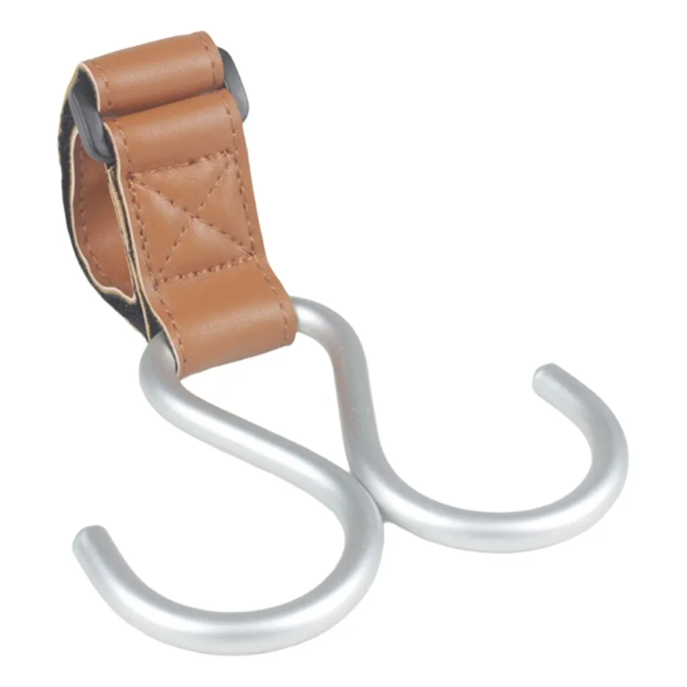 

Cute S Shape Baby Stroller Hooks PU Solid Color Hanging Hook Cartoon Cart Organizer Stroller Accessories Cart