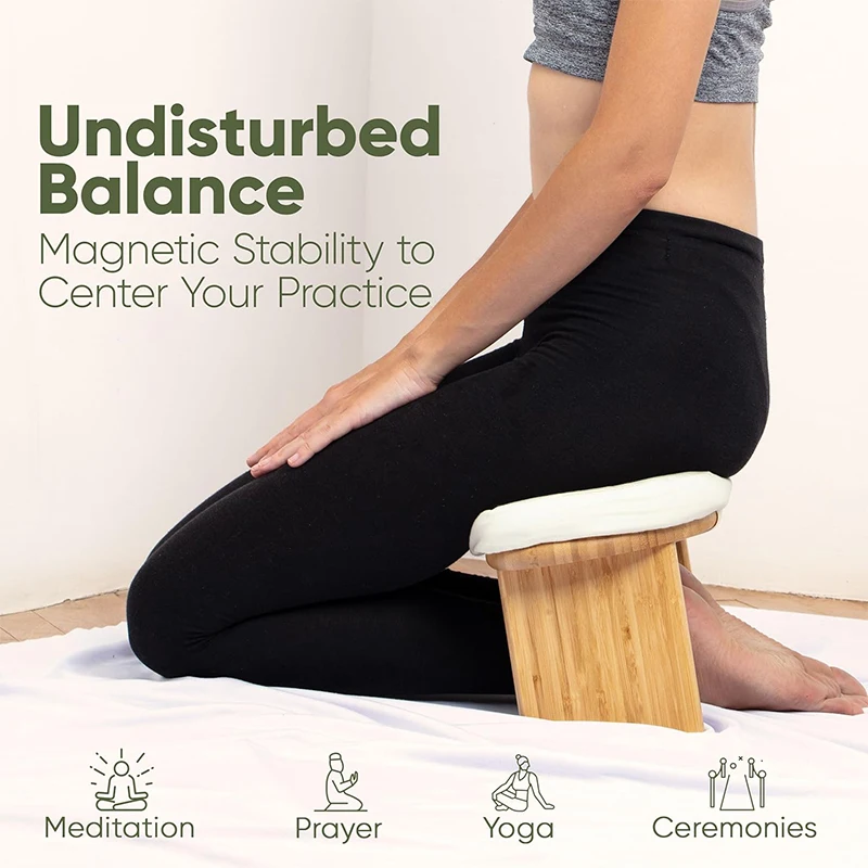 Legend Factory Wholesale Meditation Kneeling Stool Portable Seats Prayer Bench Bamboo Meditation Chair for Thinking