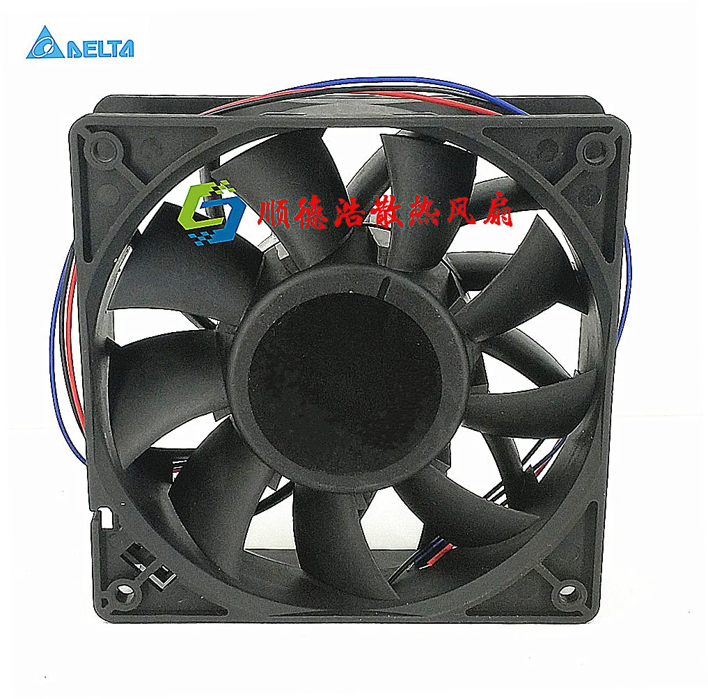 Delta Electronics FFB1224SHE BR00 DC 24V 1.20A 120x120x38mm 3-Wire Server Cooling Fan