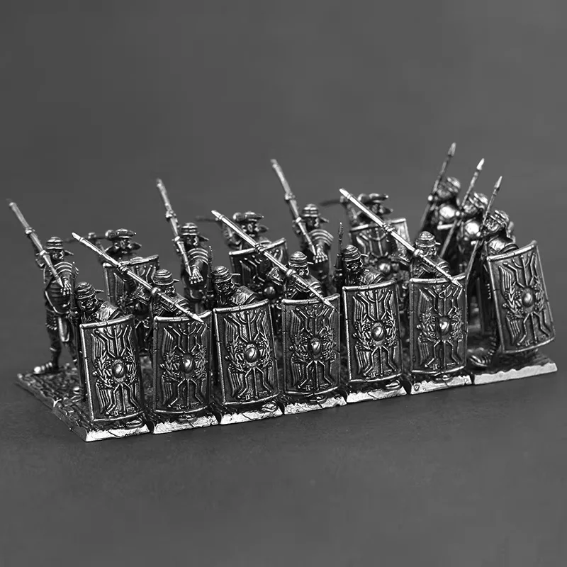 Metal Roman Legion Heavy Javelin Soldier Figure Model Ancient Warfare Wargame Toy Unpainted Collectible Desktop Decor