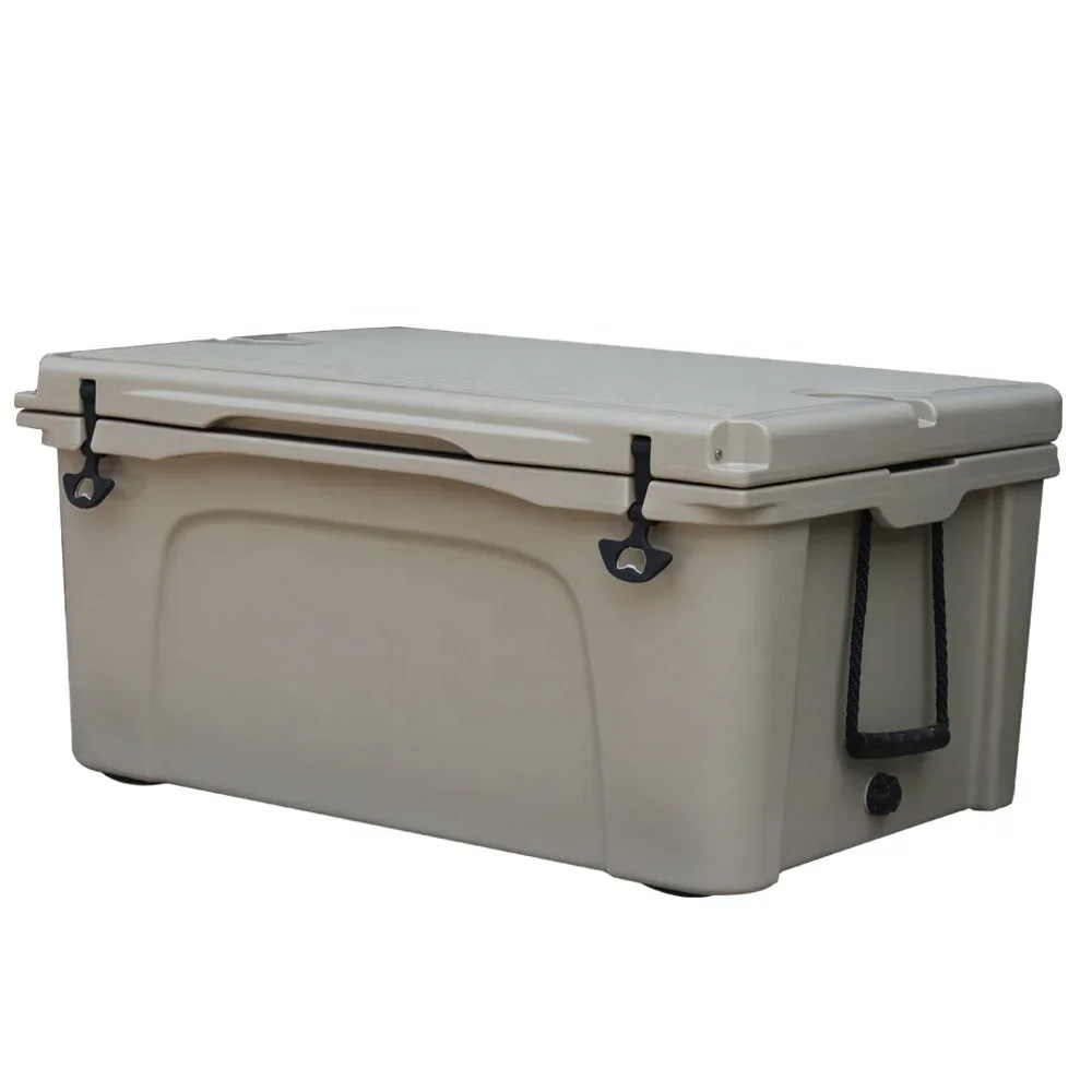 Custom Logo Chest Box Cooler Portable Plastic Food Grade Beer Cans Cold Storage Insulated Ice Hard Cooler Box