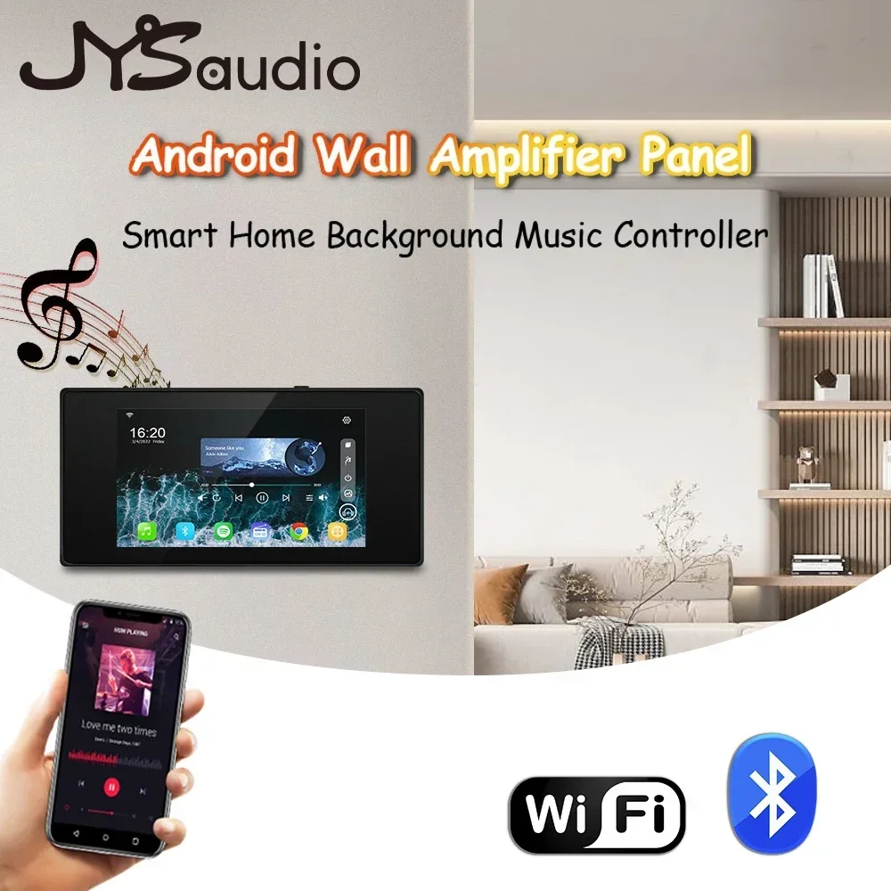 

Smart Bluetooth WiFi Wall Amplifier 5.5"Android Touch Screen Amp Home Theater Sound System Support USB/TF/RJ45/RS485 Residential