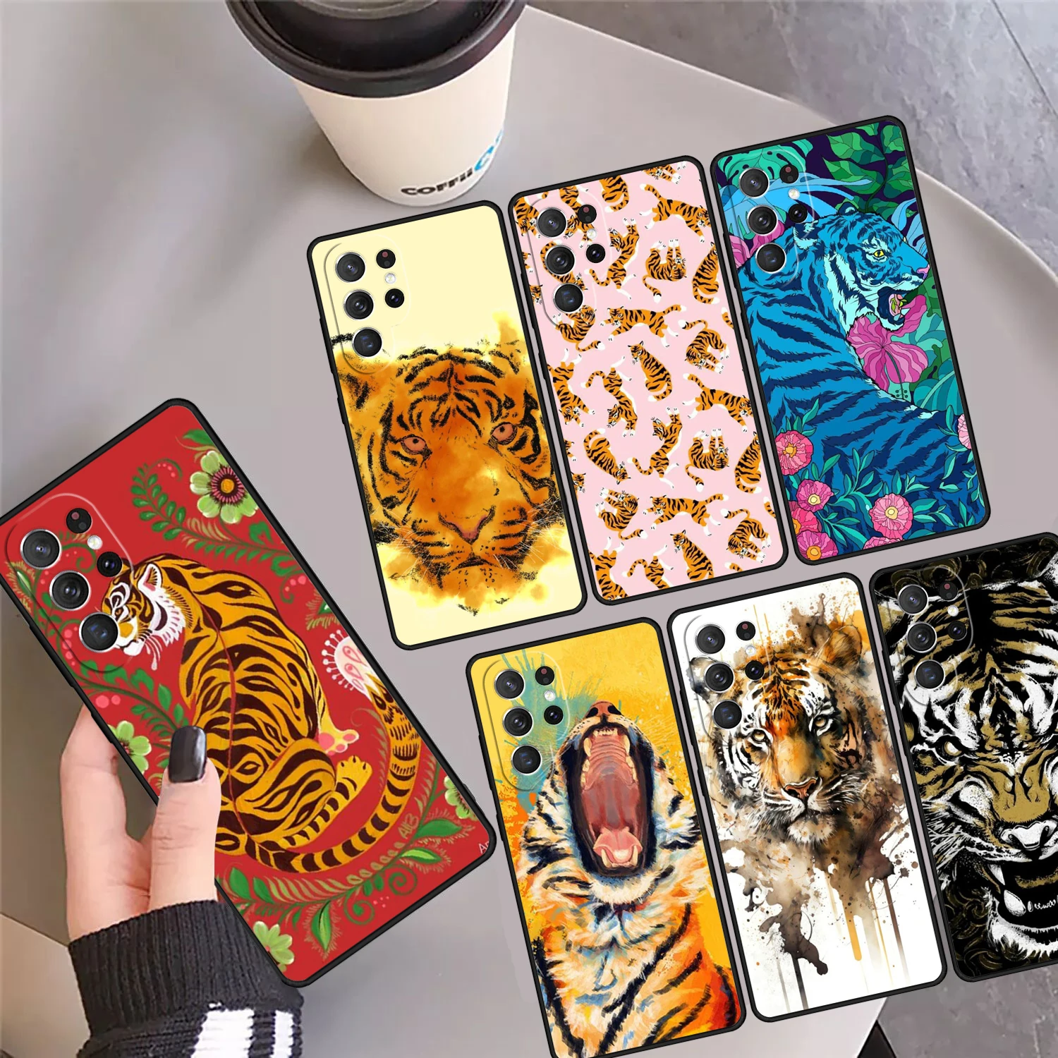 

Чехол для телефона с изображением животного тигра, чехол для Samsung Galaxy S24 S25 Ultra S23 S22 Plus S21 FE S20 Note 10 20 Pro Ultra