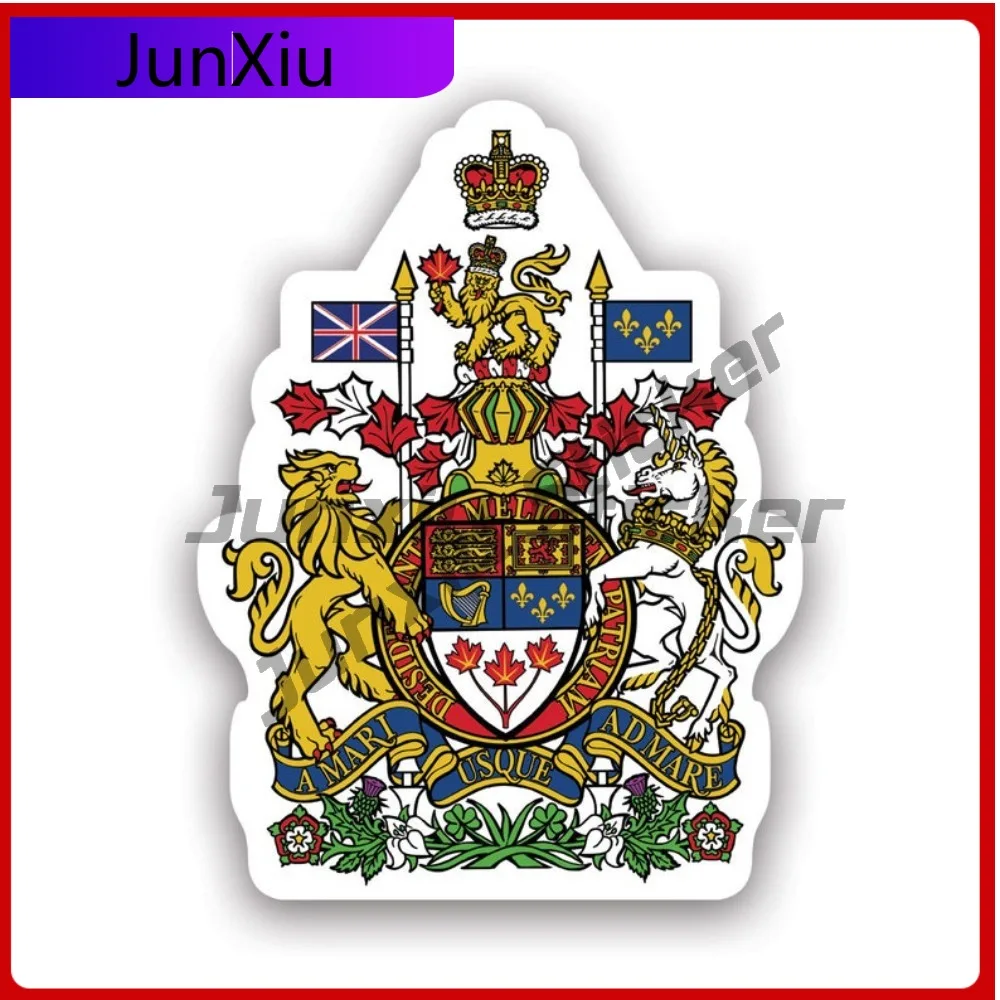 

Canada Coat Of Arms Sticker Uv Protected Decals Uv Protected Canadian Ca Royal Funny Style Helmet Use Waterproof Vinyl Decal