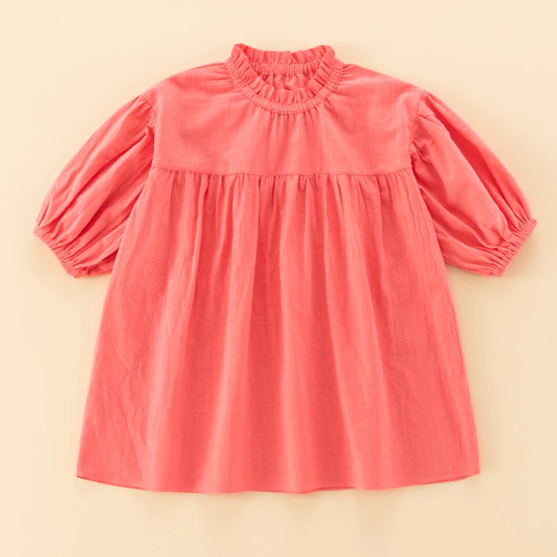 Baby girl dress toddler cotton linen girl dress child clothing long sleeve pullover dress