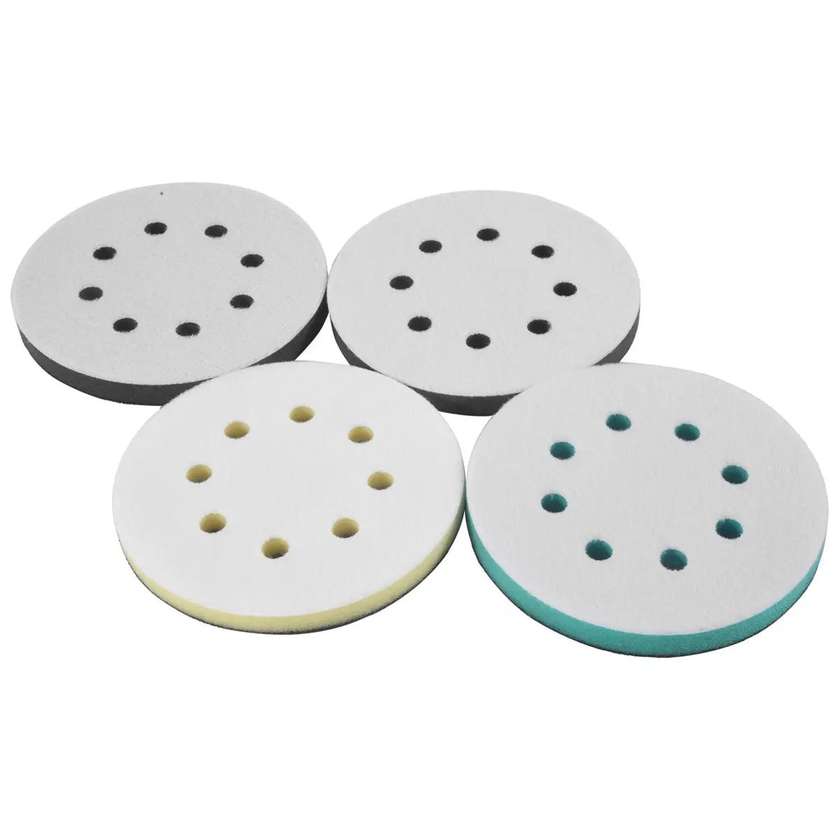 ✼4 Pack Foam Sanding Pads for Orbital Sander, 5 Inch 8 Holes Orbital Sander Surfprep Foam Pad