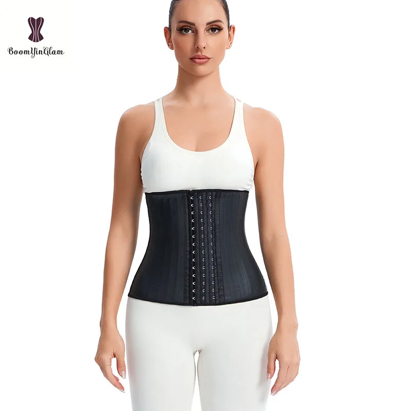 2022 New Hot Sales Wholesale Fajas Reductoras Waistband Waist Trainer Corset 29 Robs Slimming Latex Sheath Chest Binder Bustier