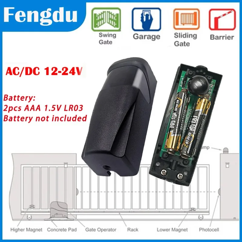 Automatic Gate Photocells Infrared Beam Sensor TX RX 12‑24V AC DC Garage Door Safety Obstacle Photocell Sensor